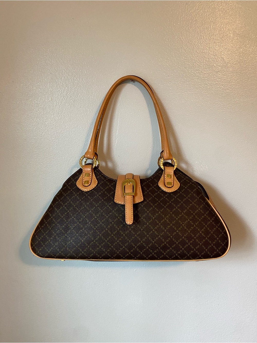 Vintage Y2K La Tour Eiffel Paris 1887 Brown Monogram Shoulder Bag
